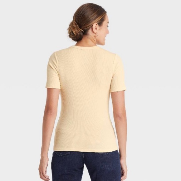 A New Day: Women's Short Sleeve Ribbed T-Shirt - Picture 3 of 7